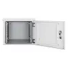Intellinet Industrial IP55 19 collu sienas montāžas skapis ar integrētiem ventilatoriem, 9U 600 mm dziļums, jumtā montējams divu ventilatoru ventilācijas bloks, putekļu un ūdens necaurlaidīgs korpuss, salikts, gaiši pelēks RAL7035