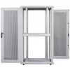 Intellinet 19 collu servera skapis - Brīvi stāvošs, 42U, 600x1000mm (platums x dziļums), Pelēks, Samontēts, Maks. 1500 kg, Daudzpunktu durvju slēdzene, Viena slēdzene katram sānu panelim, Izmantojamais dziļums 123 līdz 773 mm, IP20 aizsardzības klase, Statīvs, Tērauds