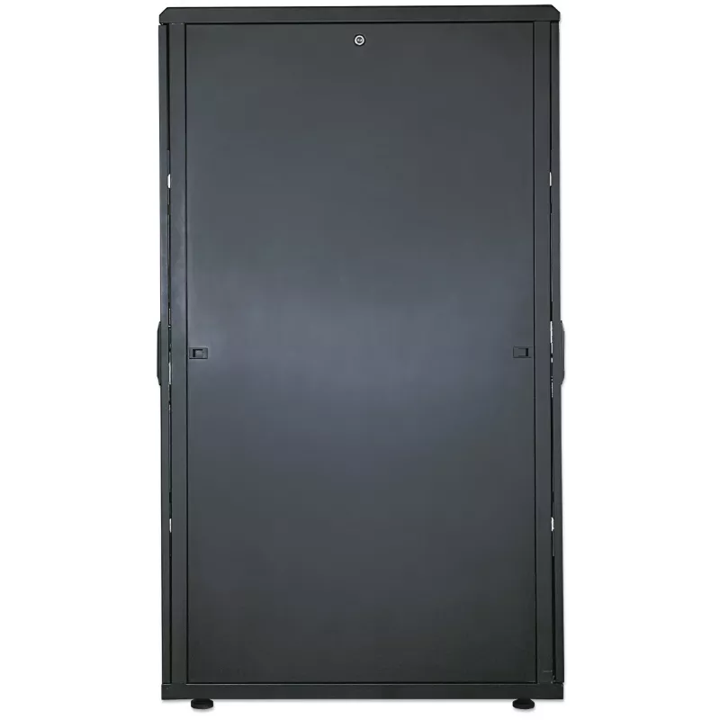 Intellinet 19 collu serveru skapis – brīvi stāvošs, 42U, 600x1000mm (platums x dziļums), melns, plakanā iepakojumā, maks. 1500 kg, daudzpunktu durvju bloķētājs, viena bloķēšana katram sānu panelim, izmantojamais dziļums 123 līdz 773 mm, IP20 aizsardzības klase, statīvs, tērauds