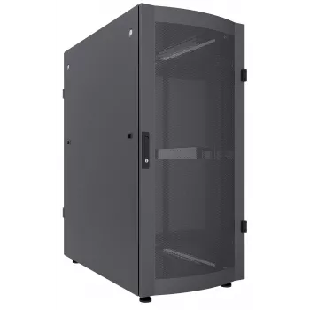 Intellinet 19 collu serveru skapis — stāvošs, 36U, 600x1200 mm (platums x dziļums), melns, plakani iepakots, maks. 1500 kg, daudzpunktu durvju slēdzene, viena slēdzene katram sānu panelim, lietderīgais dziļums 123–973 mm, IP20 novērtējums, plaukts, tērauds