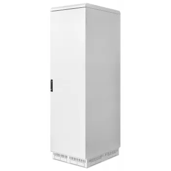 Intellinet Industrial IP55 19 collu tīkla skapis ar integrētiem ventilatoriem, 42U 800 mm dziļums, uz jumta montēts četru ventilatoru ventilācijas bloks, putekļu un ūdens strūklu aizsardzība, stāvošs, salikts, gaiši pelēks RAL7035