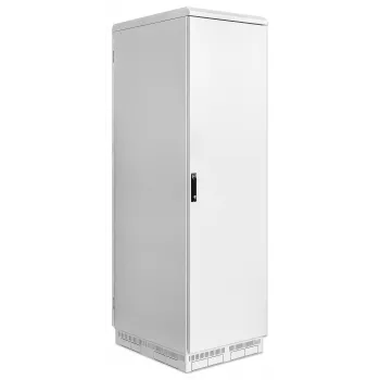 Intellinet Industrial IP55 19 collu tīkla skapis ar integrētiem ventilatoriem, 42U 800 mm dziļums, uz jumta montēts četru ventilatoru ventilācijas bloks, putekļu un ūdens strūklu aizsardzība, stāvošs, salikts, gaiši pelēks RAL7035