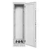 Intellinet Industrial IP55 19 collu tīkla skapis ar integrētiem ventilatoriem, 42U 800 mm dziļums, uz jumta montēts četru ventilatoru ventilācijas bloks, putekļu un ūdens strūklu aizsardzība, stāvošs, salikts, gaiši pelēks RAL7035