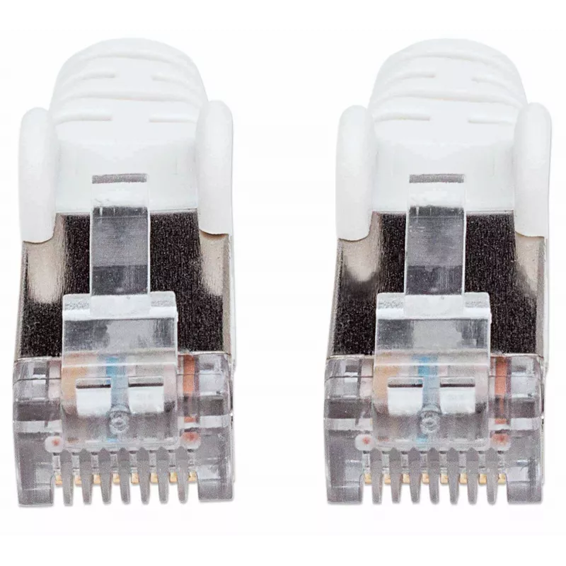 Intellinet tīkls komutācijas kabelis, Cat7 kabelis/Cat6A Plugs, 1m, balta, Copper, S/FTP, LSOH / LSZH, PVC, RJ45, Gold Plated Contacts, Snagless, Booted, Lifetime Warranty