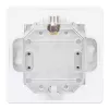 Intellinet 2-Port Cat6a 10G Shielded RJ45 Wall Plate Flush Mount with Faceplate, STP, Signal Balts RAL9003