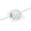 Intellinet 2-Port Cat6a 10G Shielded RJ45 Wall Plate Flush Mount with Faceplate, STP, Signal Balts RAL9003