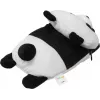 LAUT MAGMOJI maciņš — ar MagSafe saderīgs maciņš ar Pandas dizainu, ABS/plīša/auduma/metāla/neilona, melns & balts