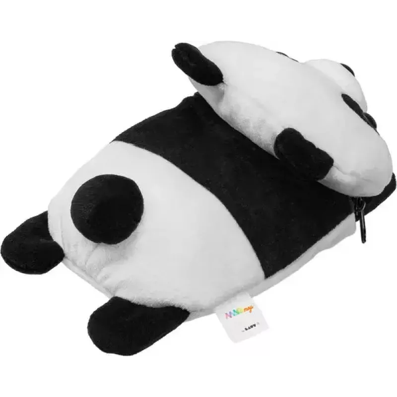 LAUT MAGMOJI maciņš — ar MagSafe saderīgs maciņš ar Pandas dizainu, ABS/plīša/auduma/metāla/neilona, melns & balts