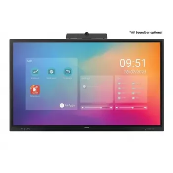 Sharp PN-LC862 Digitālo izkārtņu plakanais panelis 2,18 m (86 collas) LCD Wi-Fi 450 cd/m² 4K Ultra HD Melns Skārienjūtīgs Iebūvēts procesors Android 11 16/7