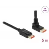 DisplayPort kabelis DeLOCK 87057 8K 60Hz 5m vīrišķais uz vīrišķo 90° leņķī