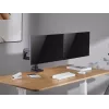 Equip 17 collu-35 collu izturīgs dubulto monitoru galda stiprinājuma kronšteins, melns