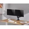 Equip 17 collu-35 collu izturīgs dubulto monitoru galda stiprinājuma kronšteins, melns
