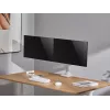 Equip 17 collu-35 collu lielas slodzes dubultā monitora galda stiprinājuma kronšteins, balts