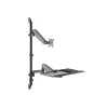 Equip 17 inch-32 inch Single Monitor Wall-Mounted Workstation