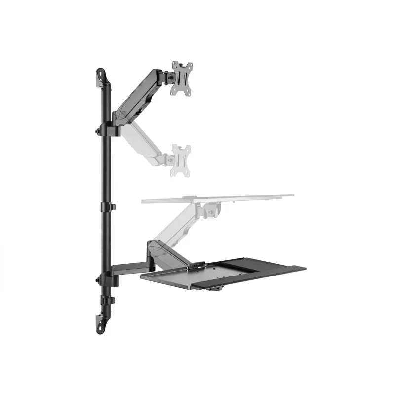 Equip 17 inch-32 inch Single Monitor Wall-Mounted Workstation