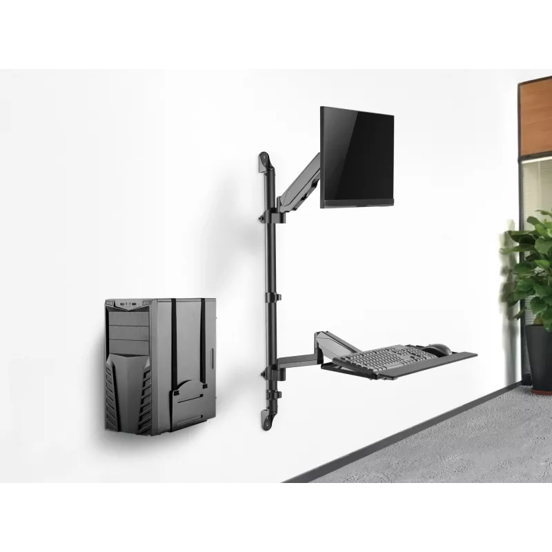 Equip 17 inch-32 inch Single Monitor Wall-Mounted Workstation