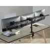 Equip 17 collu–32 collu regulējams trīskāršs monitoru galda stiprinājuma kronšteins, skava/caurums, 21 kg