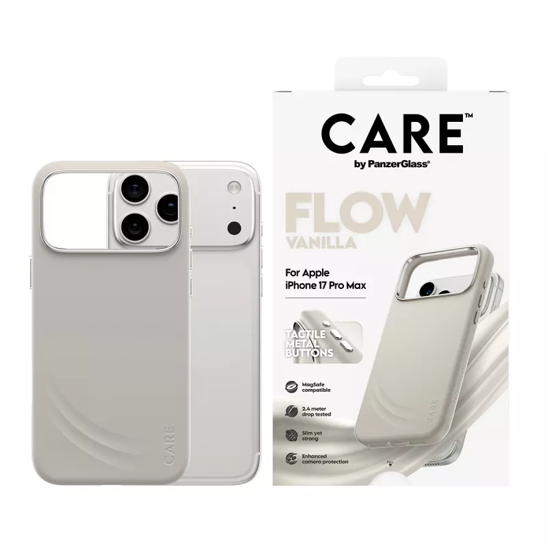 PanzerGlass CARE by ® Feature FLOW Case Vanilla w. MagSafe iPhone 17 Pro Max
