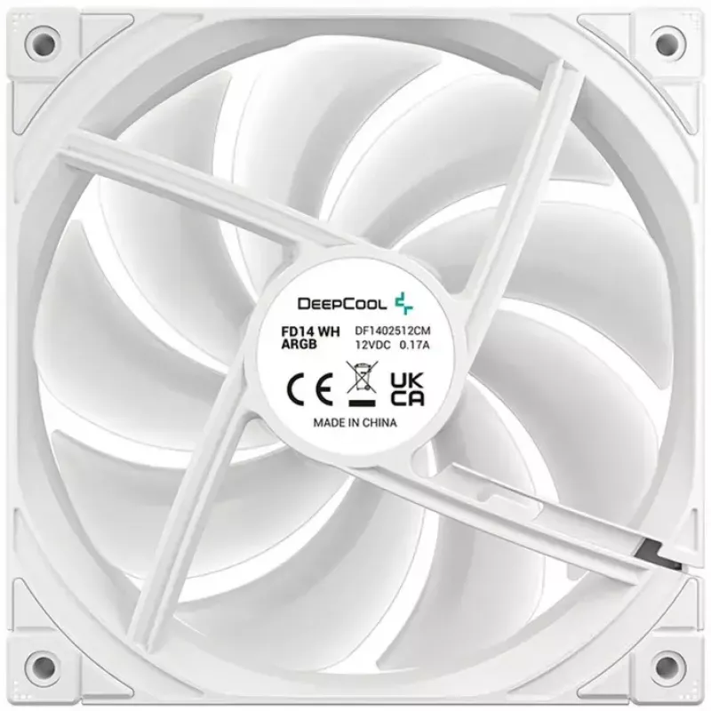 Dzesēšanas ventilators DeepCool FD14 ARGB balta 140mm 3in1 — 140 mm, ARGB, balts, 3 gab. komplekts