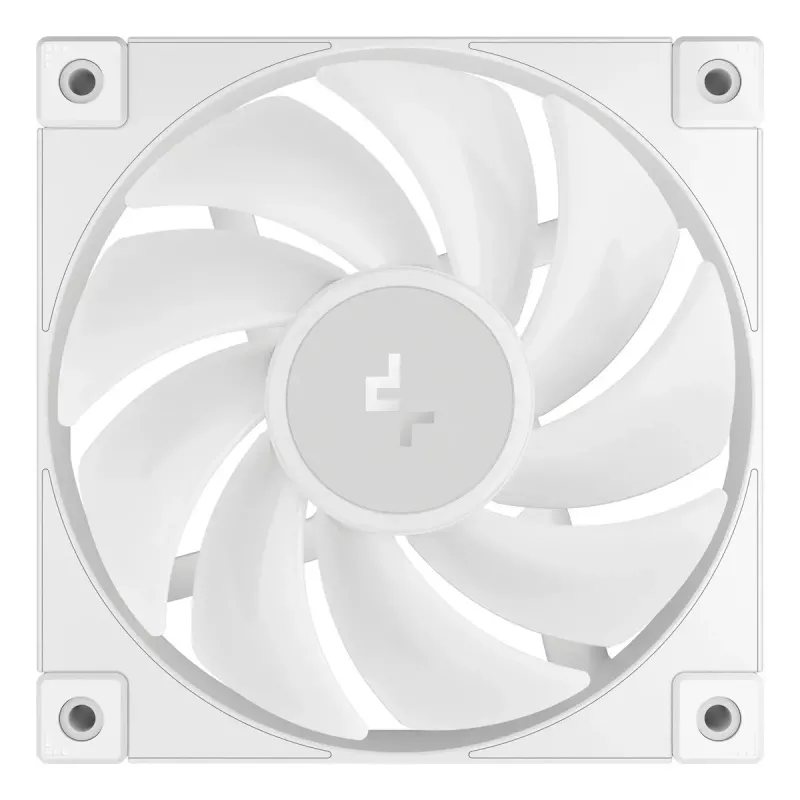 12 cm DeepCool FD12 ARGB datora korpusa ventilators, balts, 400–2050 apgr./min, hidrauliskais gultnis