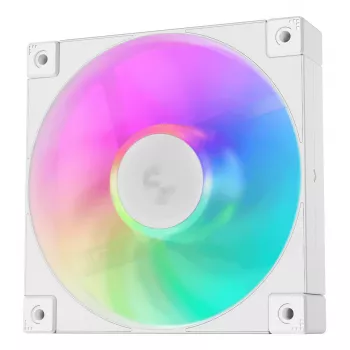 12 cm DeepCool FD12 ARGB datora korpusa ventilators, balts, 400–2050 apgr./min, hidrauliskais gultnis