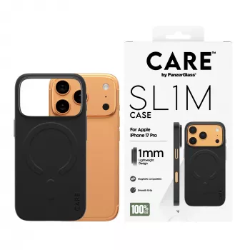Aizsargājošs tālruņa futrālis PanzerGlass CARE™ SL1M ar MagSafe iPhone 17 Pro — melns