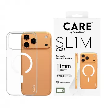 Aizsargvāciņš PanzerGlass CARE™ SL1M Case caurspīdīgs ar MagSafe priekš iPhone 17 Pro Max