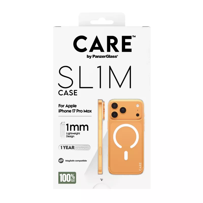 Aizsargvāciņš PanzerGlass CARE™ SL1M Case caurspīdīgs ar MagSafe priekš iPhone 17 Pro Max