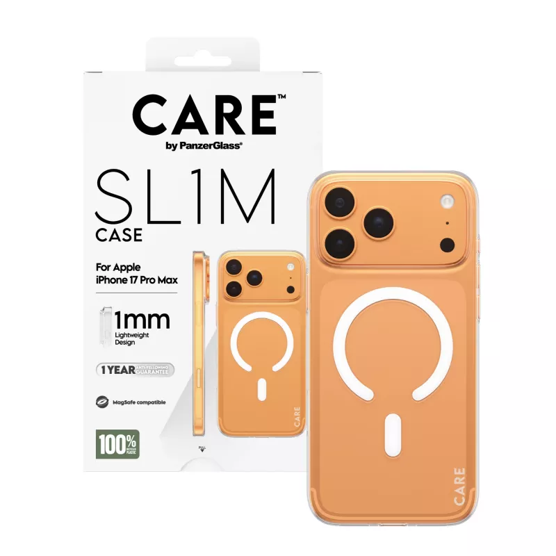 Aizsargvāciņš PanzerGlass CARE™ SL1M Case caurspīdīgs ar MagSafe priekš iPhone 17 Pro Max