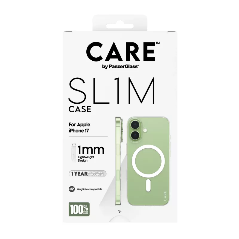 Aizsardzības vāciņš PanzerGlass CARE™ SL1M vāciņš Transparent ar MagSafe iPhone 17