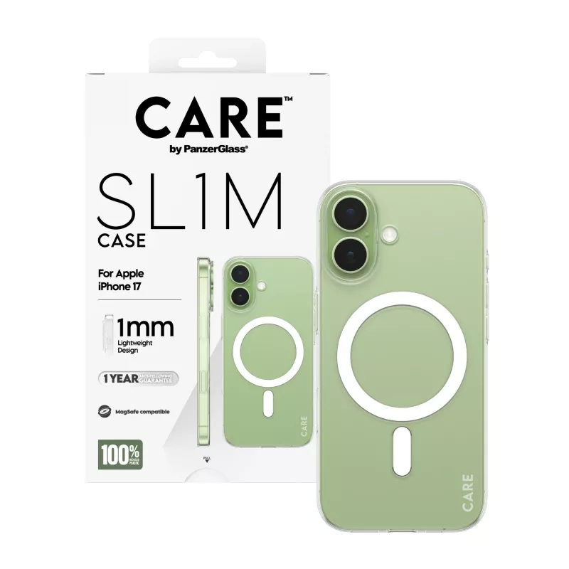 Aizsardzības vāciņš PanzerGlass CARE™ SL1M vāciņš Transparent ar MagSafe iPhone 17