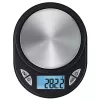 Elektroniskie virtuves svari Xavax Jewel Melns Oval — max 0.5 kg, precizitāte 0.1 g, CR2032 baterija, 130×100×15 mm