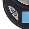 Elektroniskie virtuves svari Xavax Jewel Melns Oval — max 0.5 kg, precizitāte 0.1 g, CR2032 baterija, 130×100×15 mm