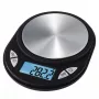 Elektroniskie virtuves svari Xavax Jewel Melns Oval — max 0.5 kg, precizitāte 0.1 g, CR2032 baterija, 130×100×15 mm