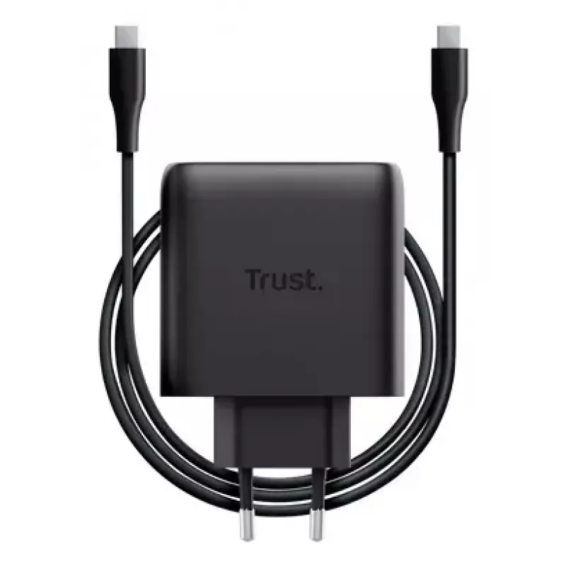Lādētājs Trust Maxo 65W USB-C GaN lādētājs iekštelpām AC klēpjdatoriem viedtālruņiem planšetdatoriem