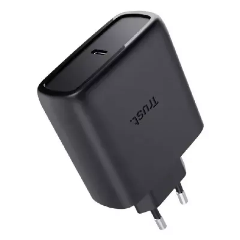 Lādētājs Trust Maxo 65W USB-C GaN lādētājs iekštelpām AC klēpjdatoriem viedtālruņiem planšetdatoriem