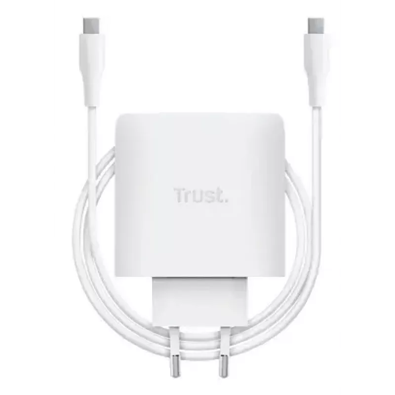 Lādētājs Trust Maxo 65W USB-C GaN lādētājs iekštelpām AC klēpjdators viedtālrunis planšetdators