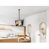 Griestu stiprinājums diviem ekrāniem ar mugurpusē vērstu montāžu 43 collu–86 collu ekrāniem EQUIP, slīpums -20–5°, pagriešana ±180°, VESA 200x200–600x400, maks. slodze 100 kg, melns