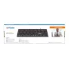 Manhattan tastatūra USB vadu, melna, pilna izmēra taustiņi, 1,5 m kabelis, USB-A savienojums, Plug and Play, trīs gadu garantija