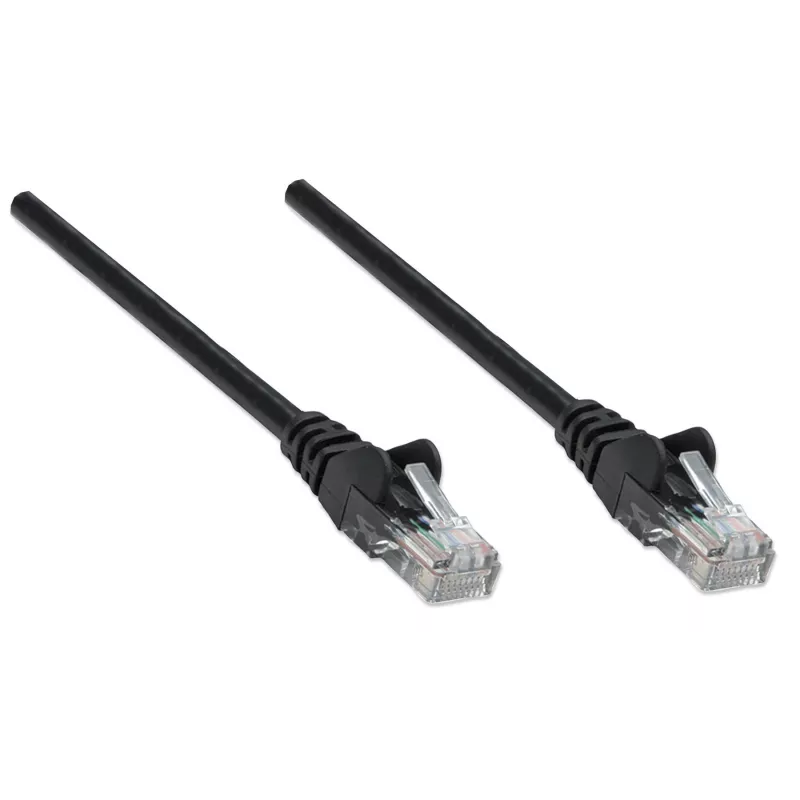 Intellinet tīkla komutācijas kabelis, Cat6A, 0,25 m, melns, varš, S/FTP, LSOH / LSZH, PVC, RJ45, zeltīti kontakti, bez aizķeršanās, ar aizsargapvalku, mūža garantija