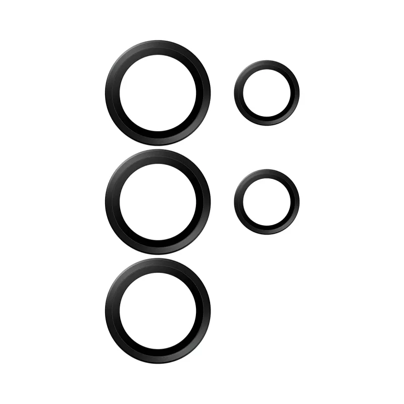 Kameras lēcas aizsargs PanzerGlass Hoops Samsung Galaxy S26 Ultra — rūdīts stikls, silikons, melns
