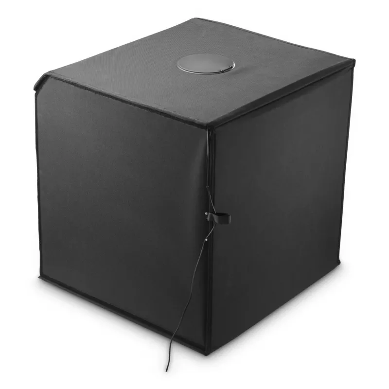 Mini foto studija HAMA salokāma kaste ar LED gredzena gaismu 50×50 cm, modelis 00004664