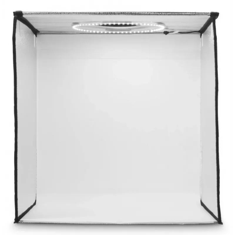 Mini foto studija HAMA salokāma kaste ar LED gredzena gaismu 50×50 cm, modelis 00004664