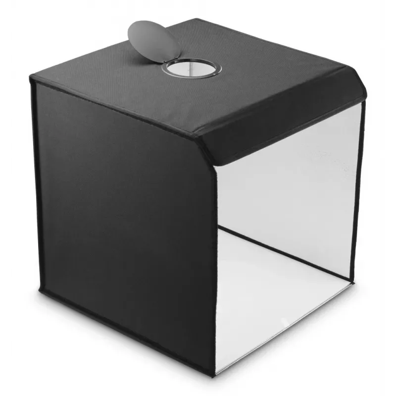 Mini foto studija HAMA salokāma kaste ar LED gredzena gaismu 50×50 cm, modelis 00004664
