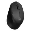 Logitech pele M330 SILENT PLUS — RF bezvadu, labā roka, 1000 DPI, 3 pogas, ritentiņš, melna, darbināma ar baterijām