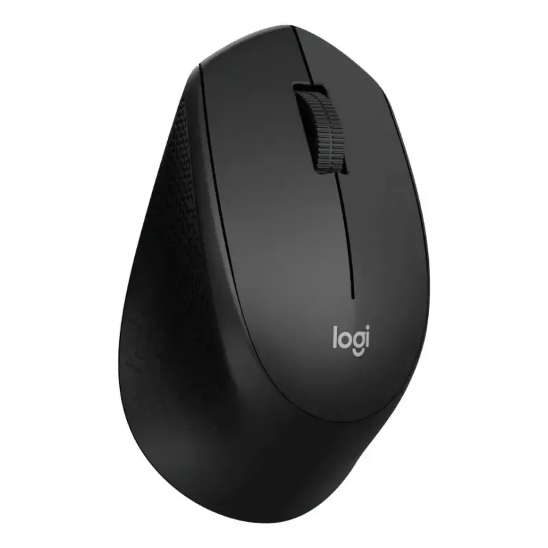 Logitech pele M330 SILENT PLUS — RF bezvadu, labā roka, 1000 DPI, 3 pogas, ritentiņš, melna, darbināma ar baterijām