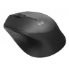 Logitech pele M330 SILENT PLUS — RF bezvadu, labā roka, 1000 DPI, 3 pogas, ritentiņš, melna, darbināma ar baterijām
