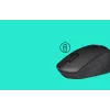 Logitech pele M330 SILENT PLUS — RF bezvadu, labā roka, 1000 DPI, 3 pogas, ritentiņš, melna, darbināma ar baterijām