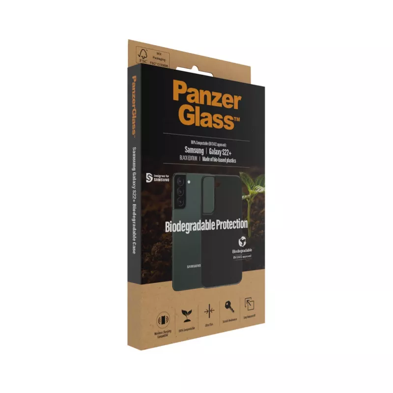 PanzerGlass Samsung Galaxy S22 Plus vāciņš, melns, bioloģiski noārdāms