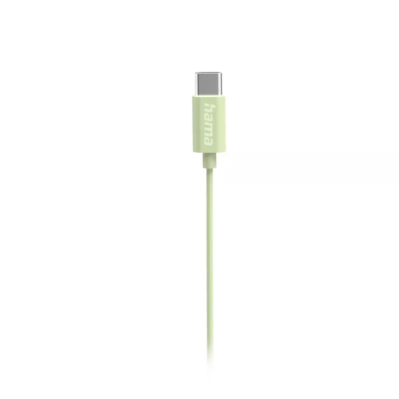 Hama Curly austiņas ar vadu ievietojamās zvaniem/mūzikai USB Type-C gaiši zaļa